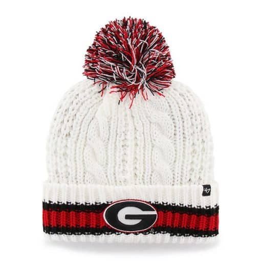 Georgia Bulldogs Women's 47 Brand White Sorority Cuff Knit Hat