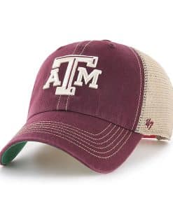 Texas A&M Aggies 47 Brand Dark Maroon Trawler Mesh Clean Up Adjustable Hat