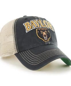 Baylor Bears 47 Brand Tuscaloosa Vintage Black Clean Up Snapback Hat