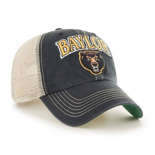 Baylor Bears 47 Brand Tuscaloosa Vintage Black Clean Up Snapback Hat