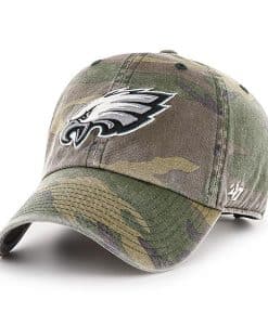 Philadelphia Eagles 47 Brand Camo Clean Up Adjustable Hat