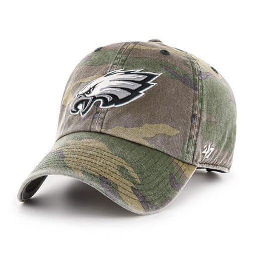 Philadelphia Eagles 47 Brand Camo Clean Up Adjustable Hat