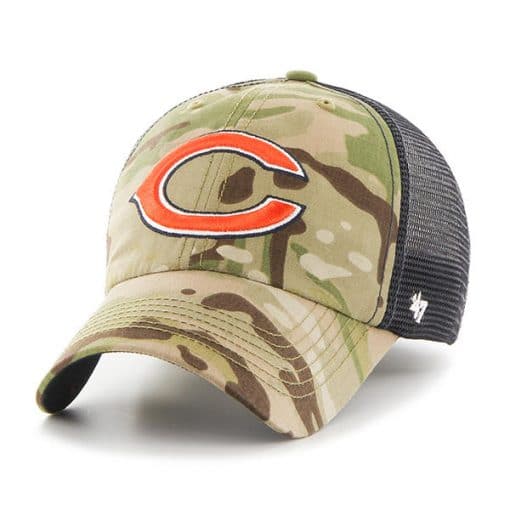 Chicago Bears 47 Brand Camo Compass Mesh Stretch Fit Hat