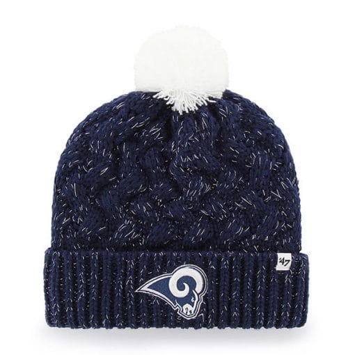 Los Angeles Rams Women's 47 Brand Navy Fiona Cuff Knit Hat