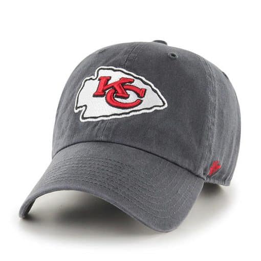Kansas City Chiefs 47 Brand Charcoal Clean Up Adjustable Hat