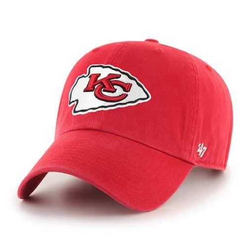 Kansas City Chiefs 47 Brand Red Clean Up Adjustable Hat