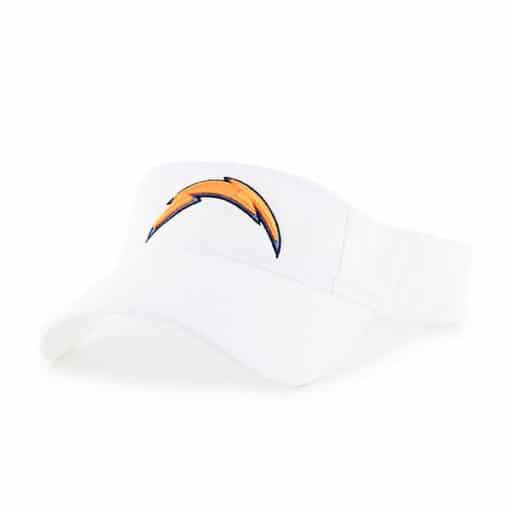 Los Angeles Chargers 47 Brand White Clean Up Visor Adjustable Hat