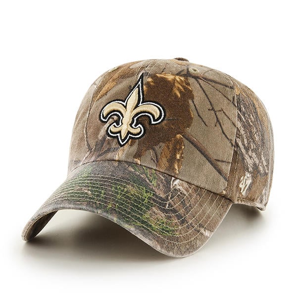New Orleans Saints 47 Brand Camo Realtree Clean Up Adjustable Hat