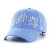 Carolina Panthers Sparkle Women's 47 Brand Glacier Blue Sparkle Clean Up Adjustable Hat