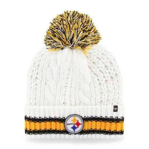 Pittsburgh Steelers Women’s 47 Brand White Sorority Cuff Knit Hat