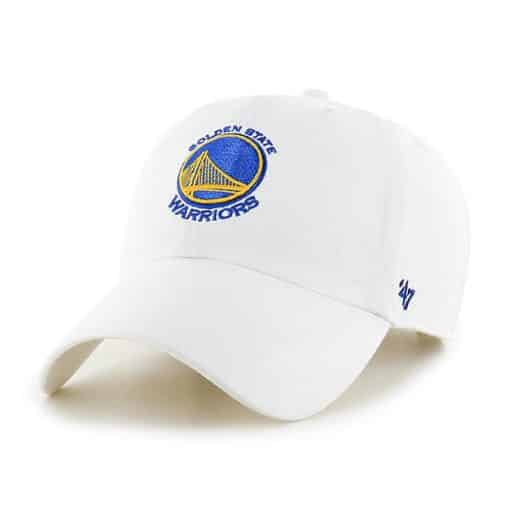 Golden State Warriors 47 Brand White Clean Up Adjustable Hat