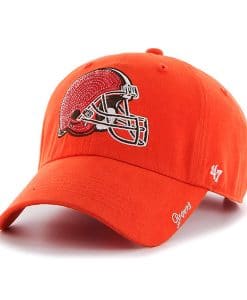 Cleveland Browns Women's 47 Brand Orange Sparkle Clean Up Hat