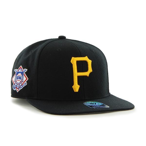 Pittsburgh Pirates Sure Shot Black 47 Brand Adjustable Hat - Detroit ...