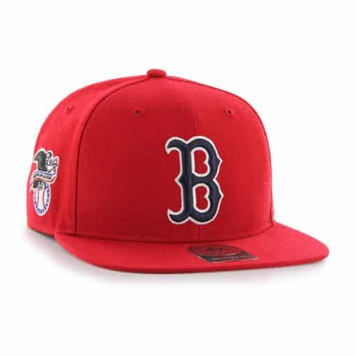 Boston Red Sox 47 Brand Red Sure Shot Snapback Hat - Image 3