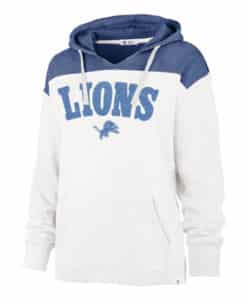 Detroit Lions Women's 47 Brand Fade Sandstone White Pullover Hoodie
