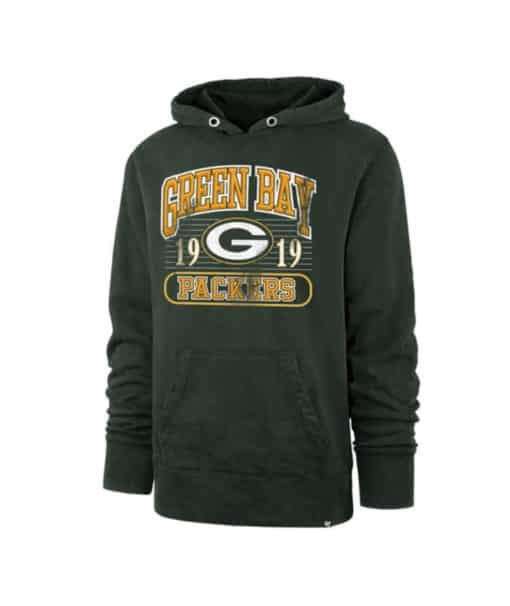 Green Bay Packers Men's 47 Brand Dark Green Franconia Pullover Hoodie