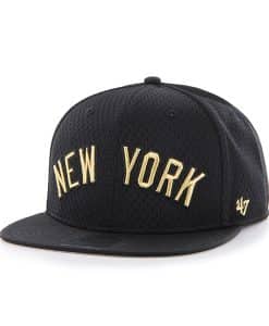 New York Yankees Beat Box Script Captain Black 47 Brand Adjustable Hat