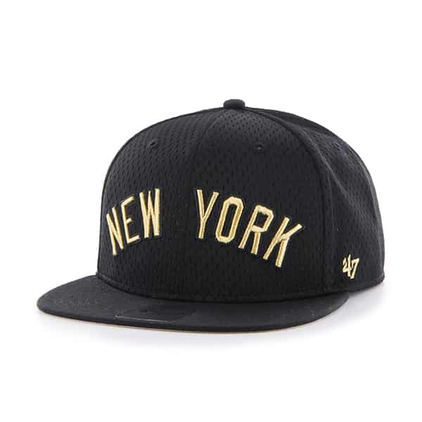 New York Yankees Beat Box Script Captain Black 47 Brand Adjustable Hat