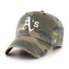 Oakland Athletics 47 Brand Green Camo Clean Up Adjustable Hat