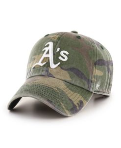 Oakland Athletics 47 Brand Green Camo Clean Up Adjustable Hat