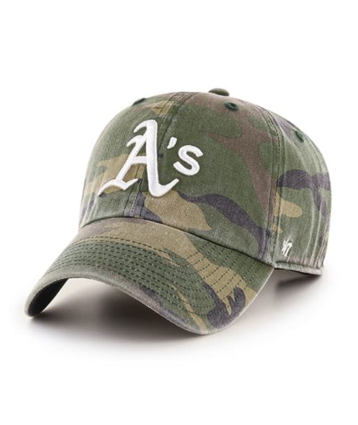 Oakland Athletics 47 Brand Green Camo Clean Up Adjustable Hat