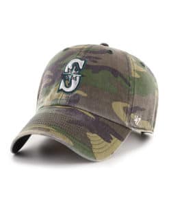 Seattle Mariners 47 Brand Cargo Camo Clean Up Adjustable Hat