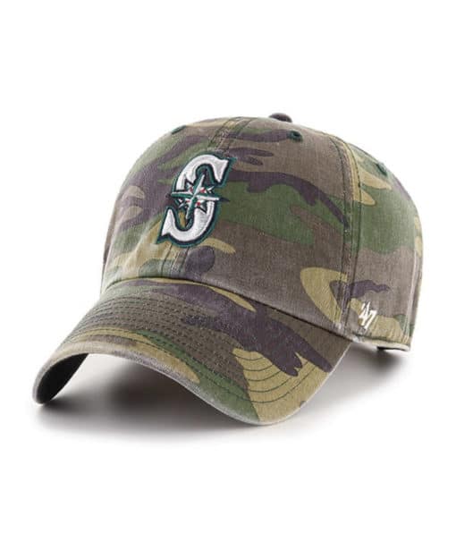 Seattle Mariners 47 Brand Cargo Camo Clean Up Adjustable Hat