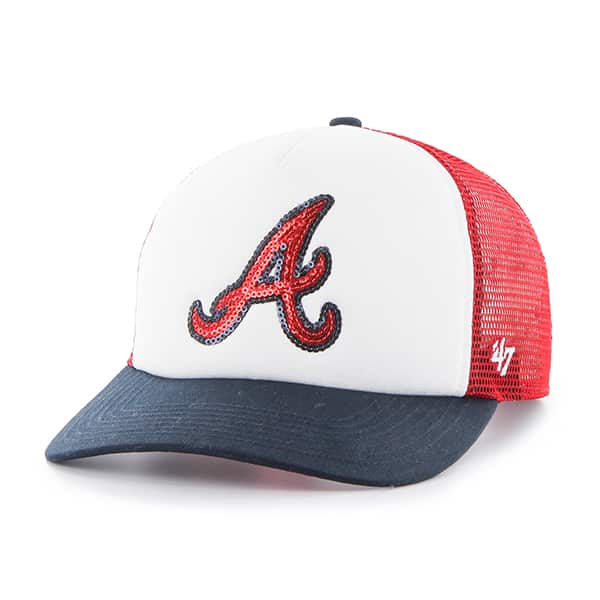 Atlanta Braves Glimmer Captain Cf Red 47 Brand Womens Hat