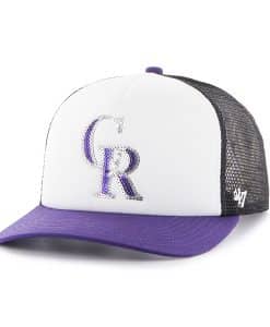 Colorado Rockies Women's 47 Brand Black Glimmer Captain Adjustable Hat