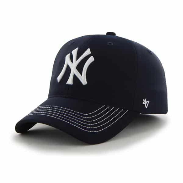 New York Yankees Game Time Closer Navy 47 Brand Stretch Fit Hat ...