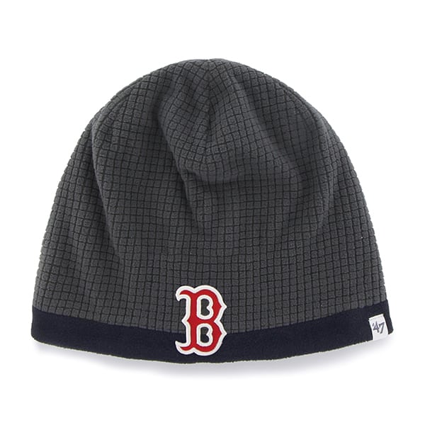 Boston Red Sox Grid Fleece Beanie Charcoal 47 Brand YOUTH Hat