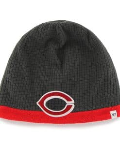 Cincinnati Reds Grid Fleece Beanie Charcoal 47 Brand YOUTH Hat