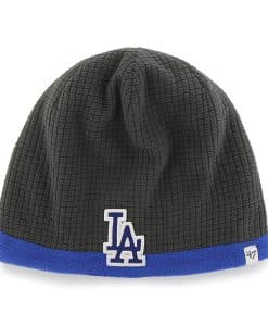 Los Angeles Dodgers Grid Fleece Beanie Charcoal 47 Brand YOUTH Hat