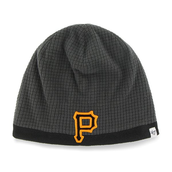 Pittsburgh Pirates Grid Fleece Beanie Charcoal 47 Brand YOUTH Hat