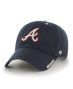 Atlanta Braves 47 Brand Ice Navy Clean Up Adjustable Hat