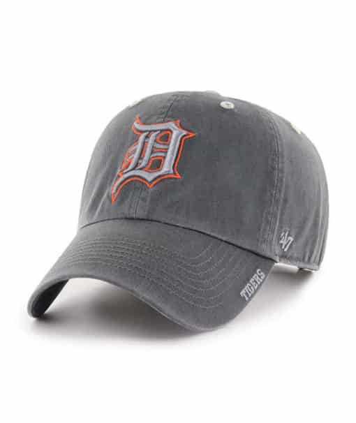 Detroit Tigers 47 Brand Ice Charcoal Clean Up Adjustable Hat