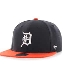 Detroit Tigers YOUTH 47 Brand Navy Orange Captain Snapback Hat