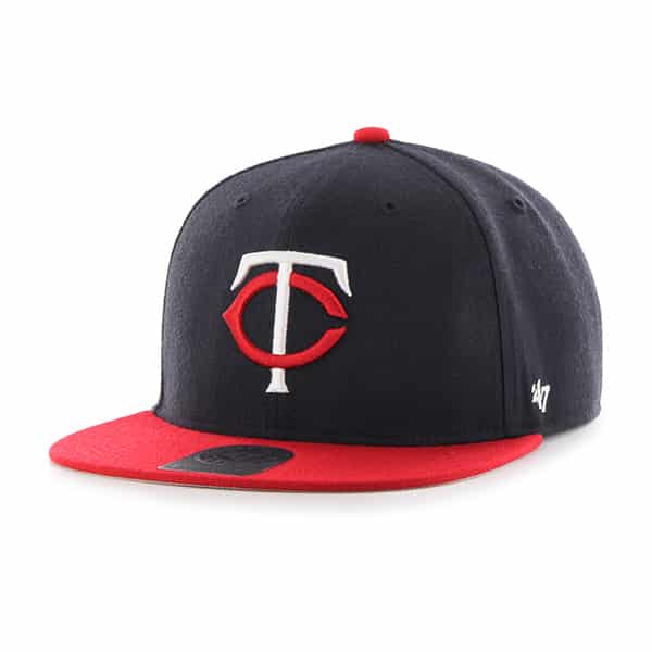 Minnesota Twins YOUTH 47 Brand Navy Red Captain Snapback Hat