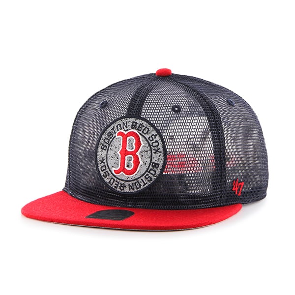 Boston Red Sox 47 Brand Navy Mesh Head Captain Rl Adjustable Hat