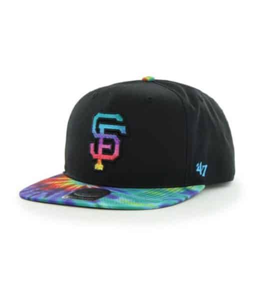 San Francisco Giants 47 Brand Morrison Black Tie Dye Snapback Hat - Image 3