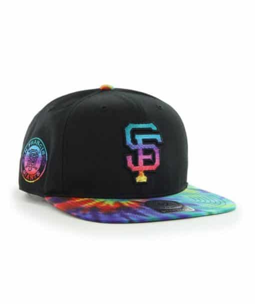 San Francisco Giants 47 Brand Morrison Black Tie Dye Snapback Hat