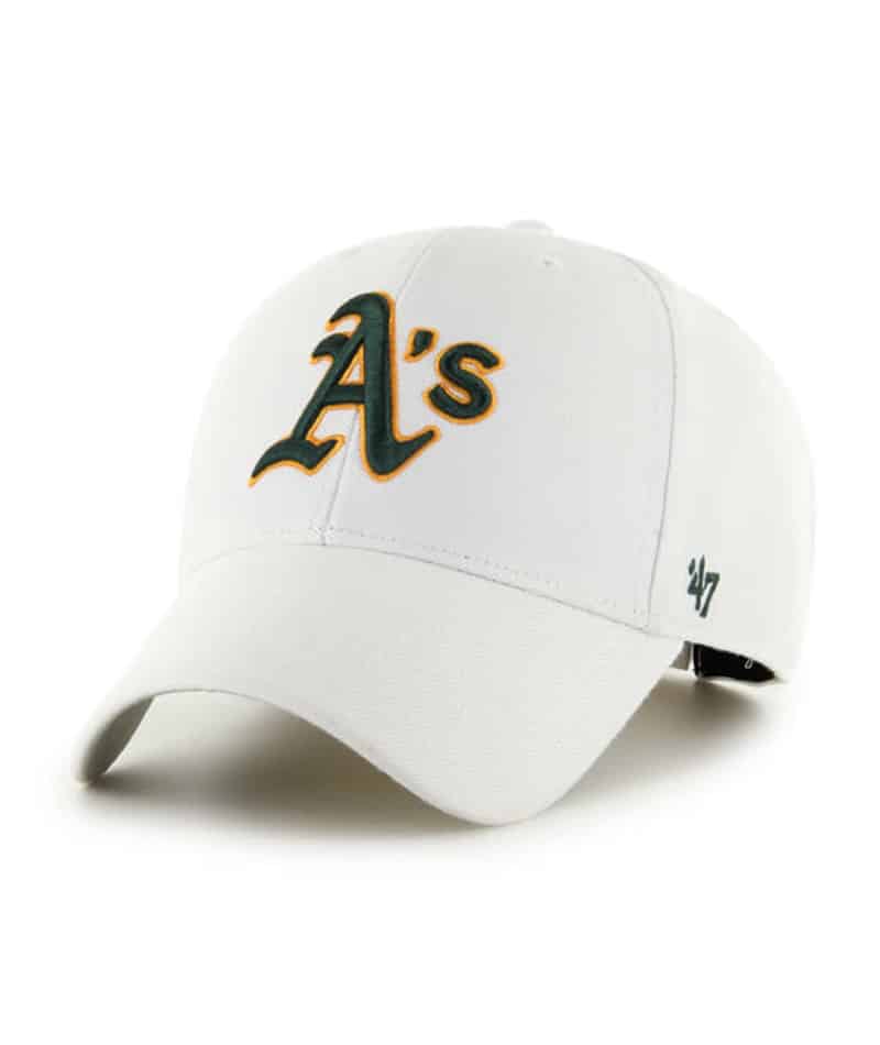 Oakland Athletics 47 Brand White MVP Adjustable Hat - Detroit Game Gear