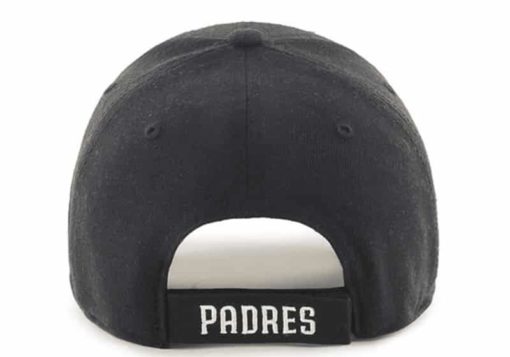 San Diego Padres 47 Brand Black White MVP Adjustable Hat - Image 2