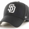 San Diego Padres 47 Brand Black White MVP Adjustable Hat