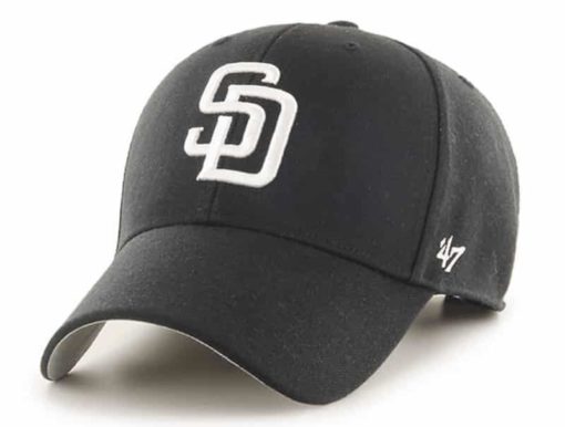 San Diego Padres 47 Brand Black White MVP Adjustable Hat