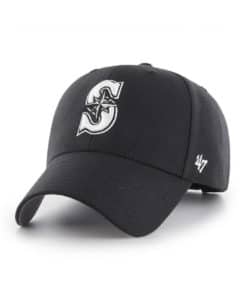 Seattle Mariners 47 Brand Black MVP Adjustable Hat