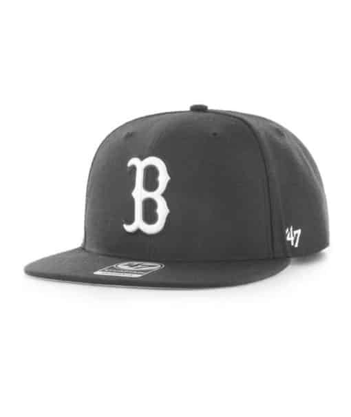 Boston Red Sox 47 Brand Black No Shot Snapback Hat