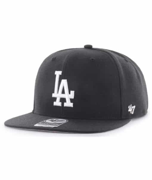 Los Angeles Dodgers 47 Brand Black No Shot Snapback Hat