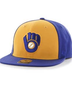 Milwaukee Brewers No Shot Two Tone Captain Batting Practice 47 Brand YOUTH Hat