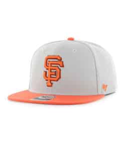 San Francisco Giants 47 Brand No Shot Gray Orange Snapback Hat